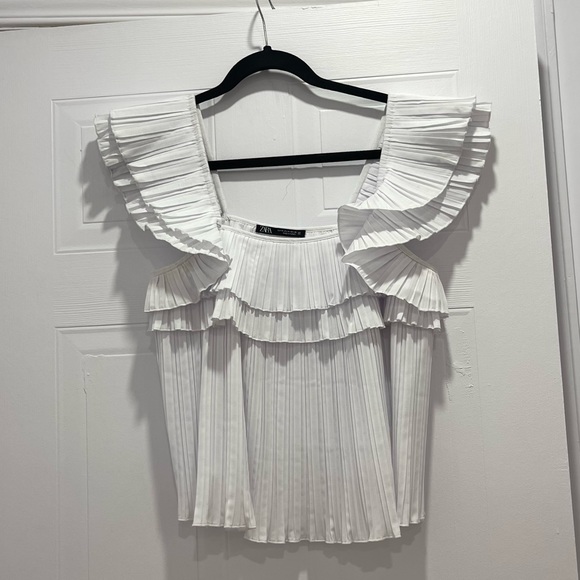 WHITE ZARA TOP - Picture 1 of 1
